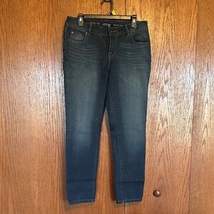 Apt. 9 Faded Dark Blue Skinny Jeans